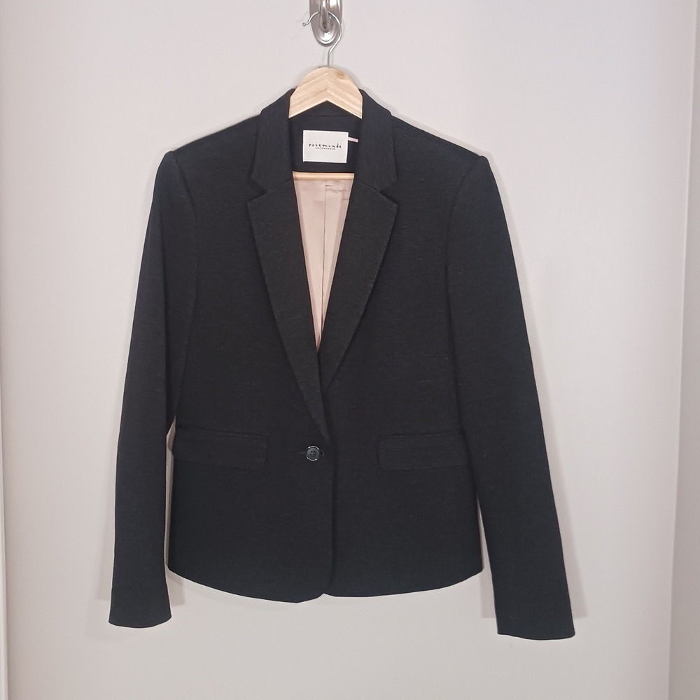 Rosemunde Copenhagen Gray Blazer Women 40 Minimalist Scandi Tailored Jacket